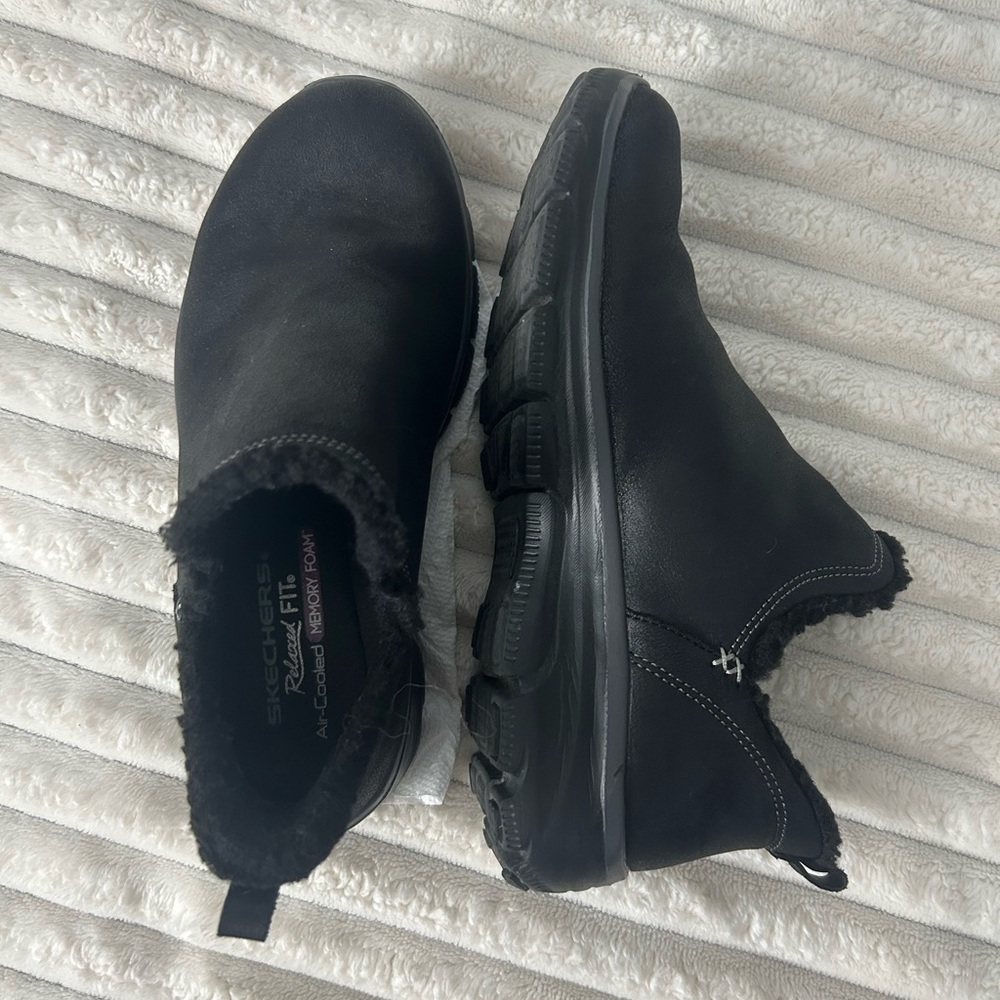 Skechers Black Air-Cooled Slip-On Shoes